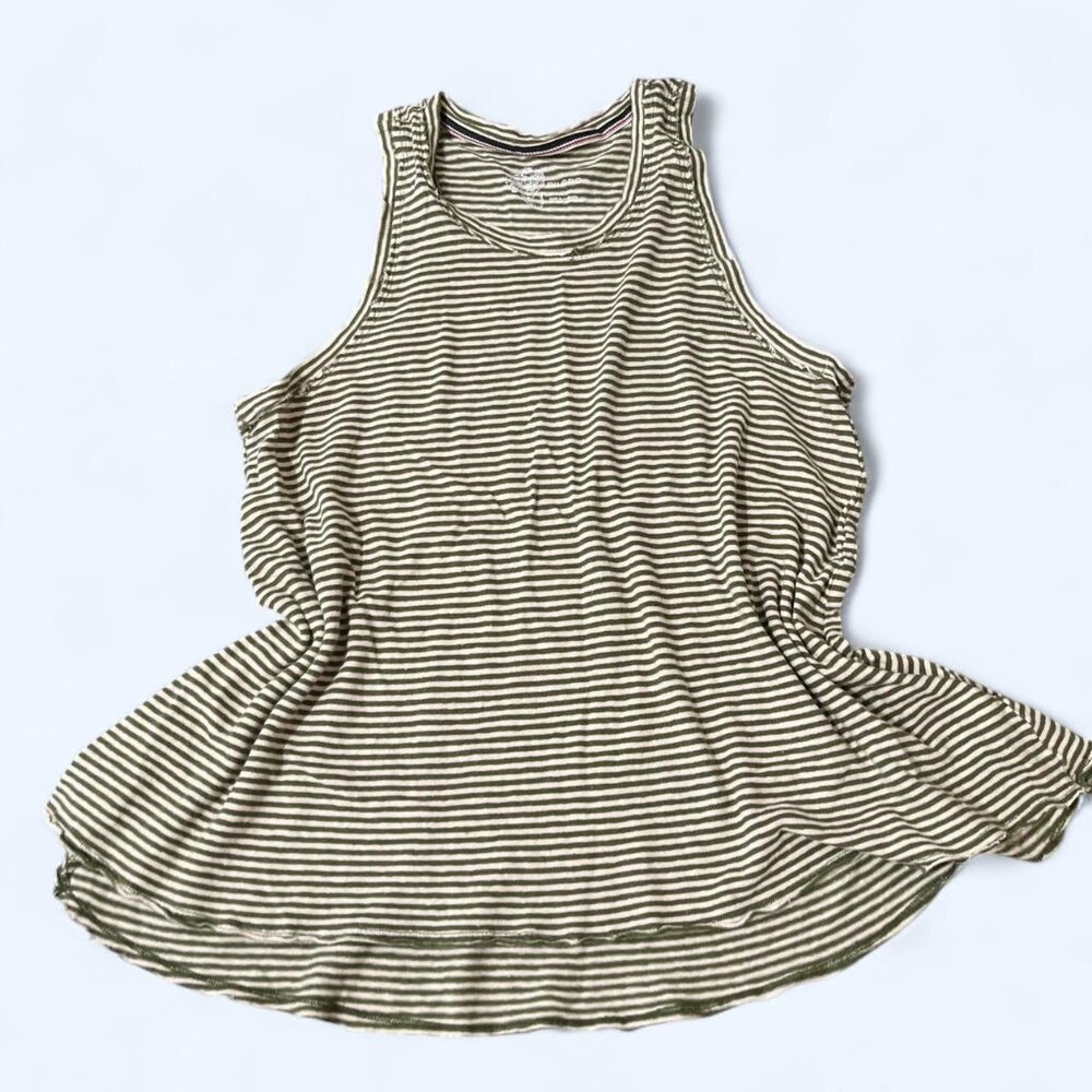 Green and white striped tank top Pilcro medium  GR2